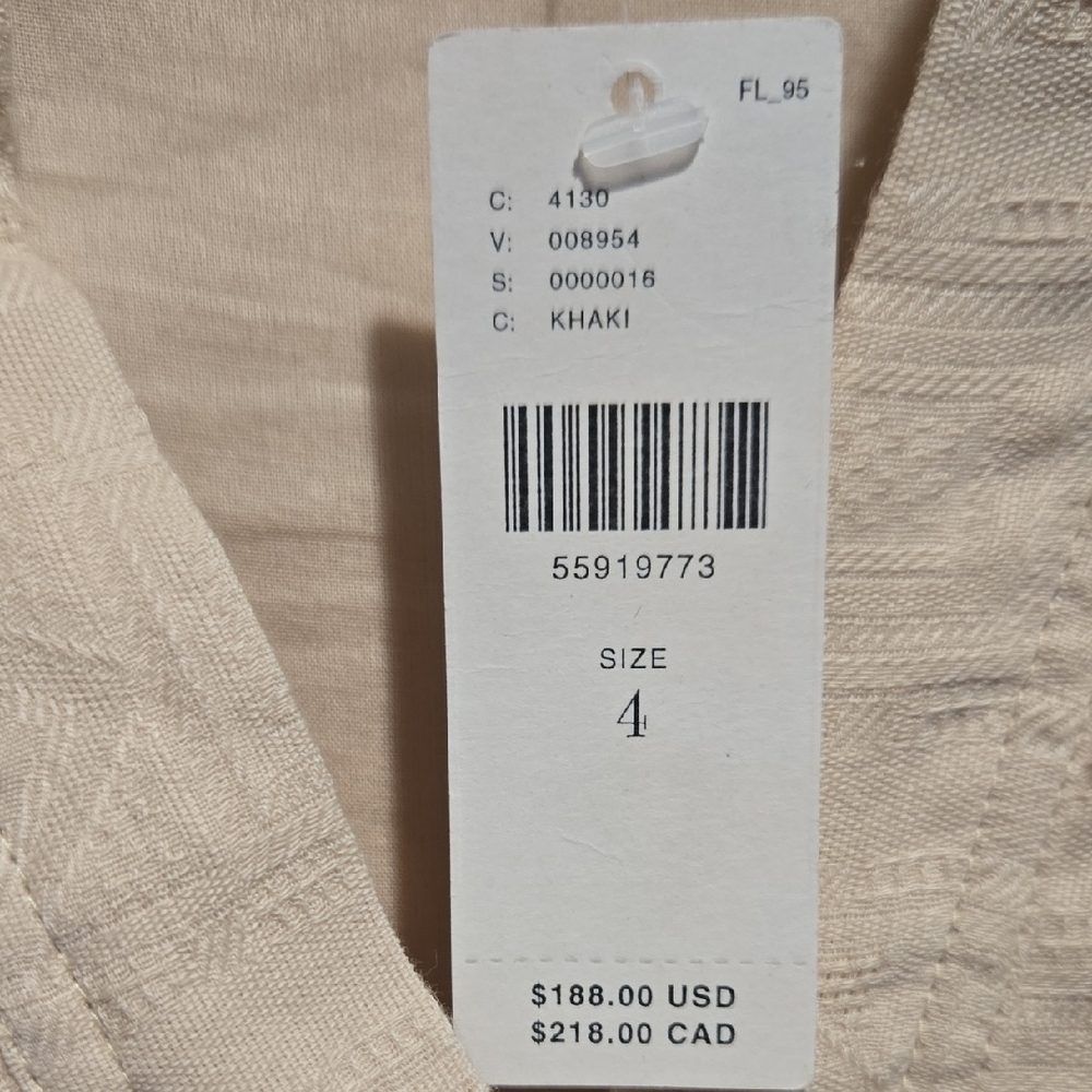 Anthropologie Cream Mini Dress with Black Embroidery Size 4 - Picture 2 of 14